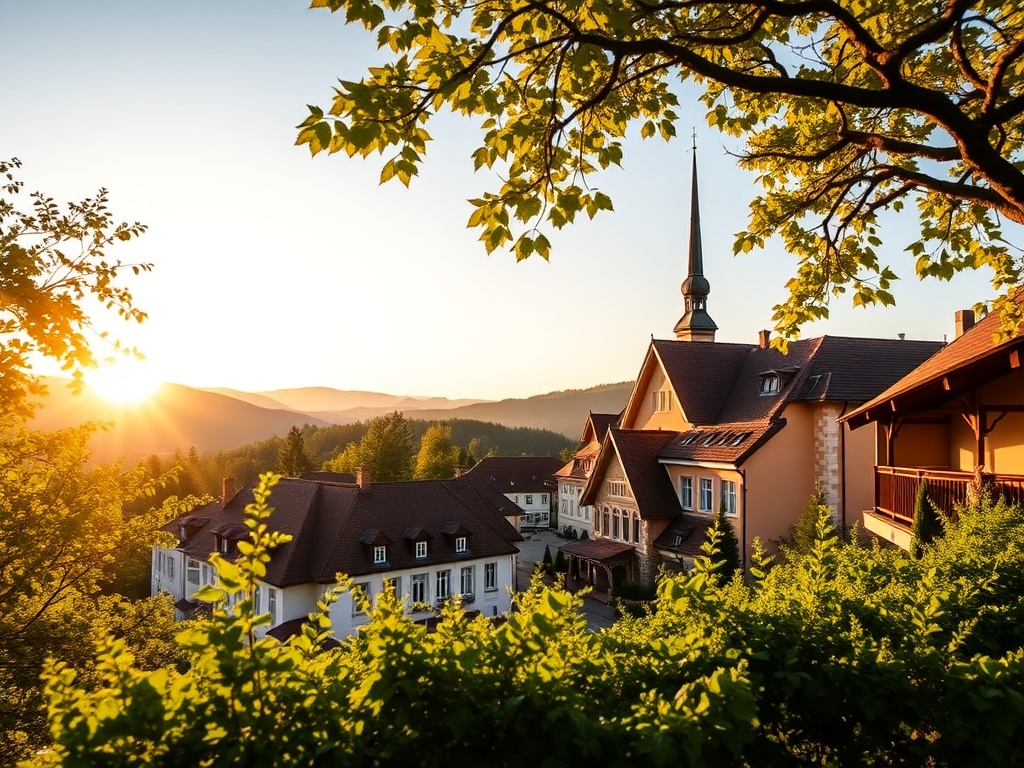 Widok na Bielawę z Gór Sowich podczas słonecznego dnia, sugerujący wiosenną atmosferę majówki.
